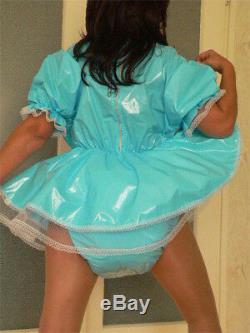 Z98Adult Baby Sissy Zofe pvc dress Süßes PVC Kleidchen mit Rüschen AB ABDL