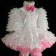 #d01 Bbt Adult Sissy Ruffles Taffeta Baby Prissy Dress Set 2pcs