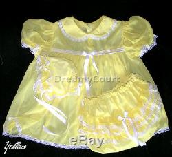 (special 3 Sets Pack) Adult Sissy Chiffon Baby Dress
